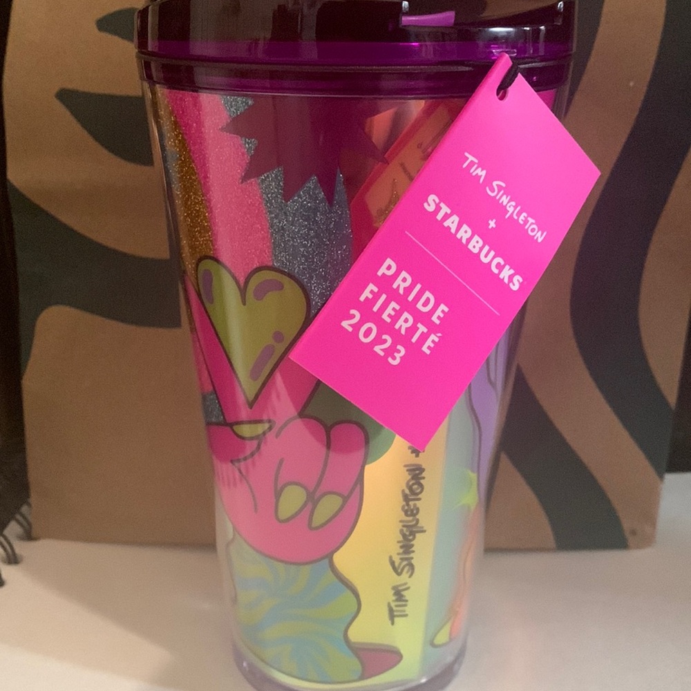 Starbucks Pride 2023 Tim Singleton Collection cold cup
